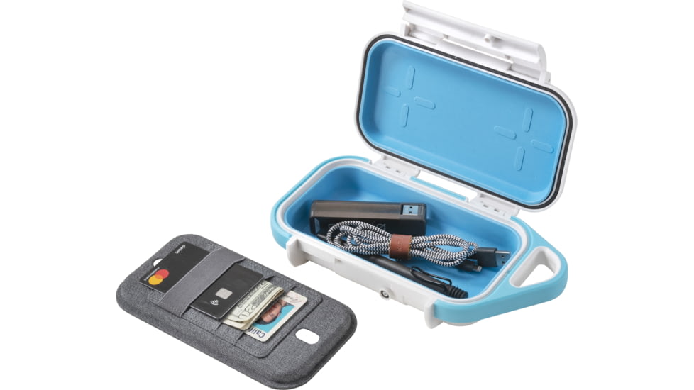 Pelican Go Case G40, White/Aqua, Large, GOG400-0000-WHT