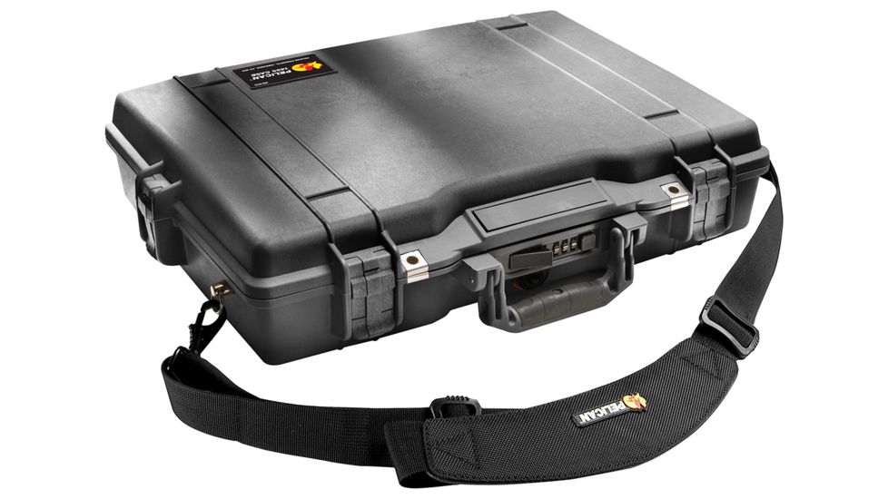 Pelican Laptop Computer Watertight Crushproof Medium Case - Black 1495-008-110