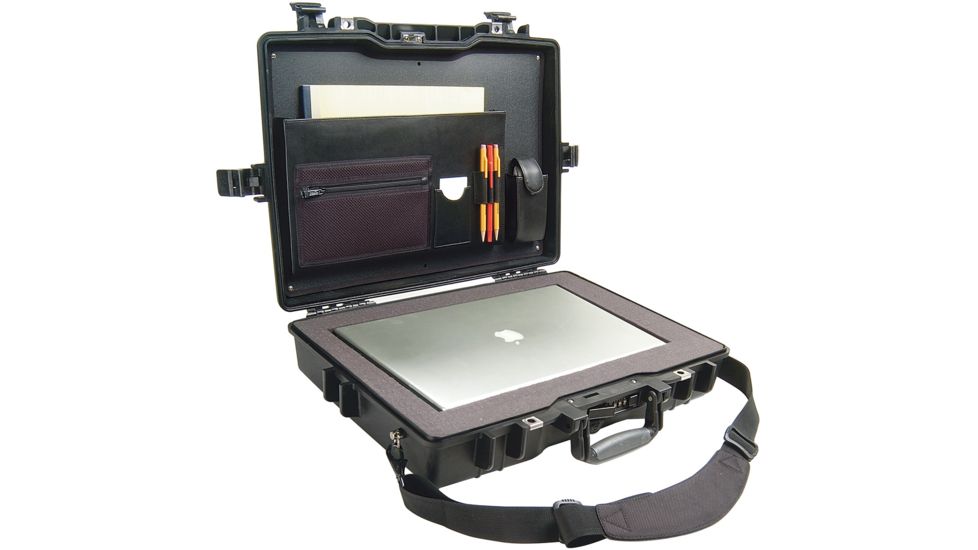 Pelican Laptop Computer Watertight Crushproof Medium Case - Black 1495-008-110