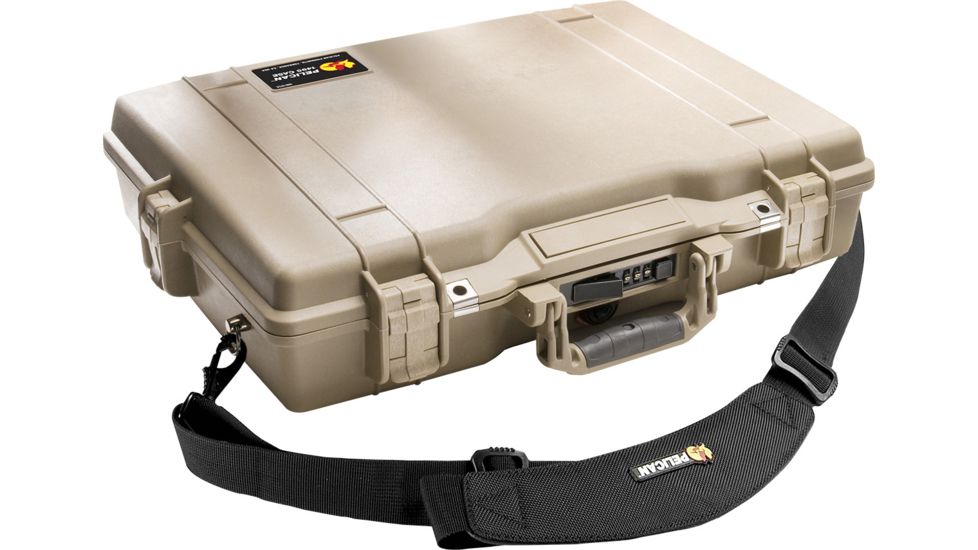 Pelican Laptop Computer Watertight Crushproof Medium Case - Desert Tan 1495-008-190