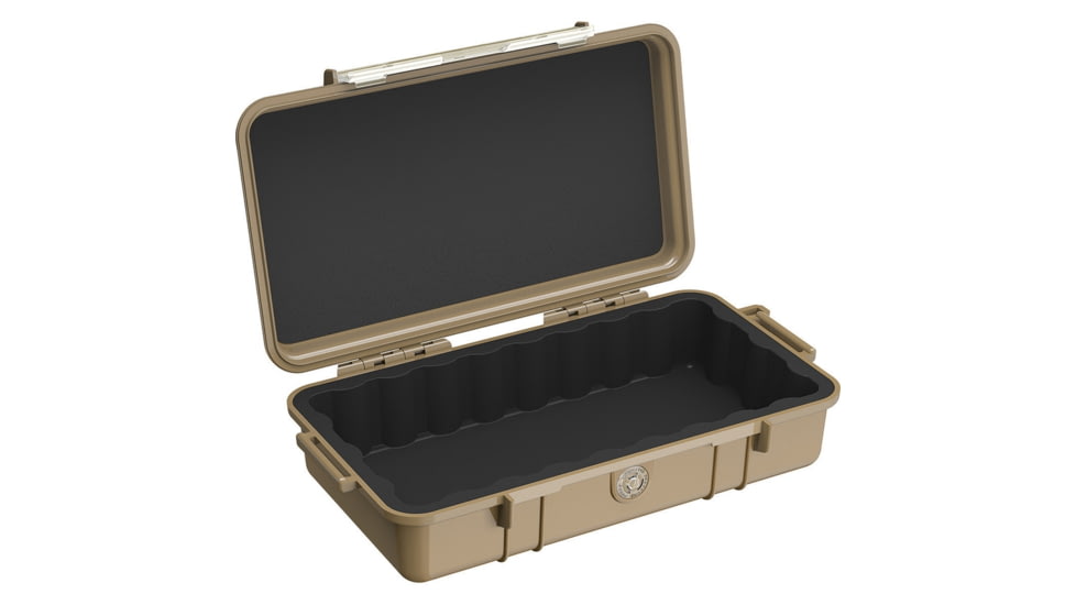 Pelican Micro Case 8.25 x 4.25 x 2.25in, Interior 8.25in X 4.25in X 2.25in, Tan, 1060-TAN-BLK