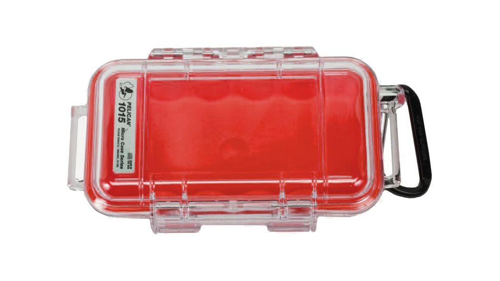 Pelican 1015 Micro Case - Clear Red Case