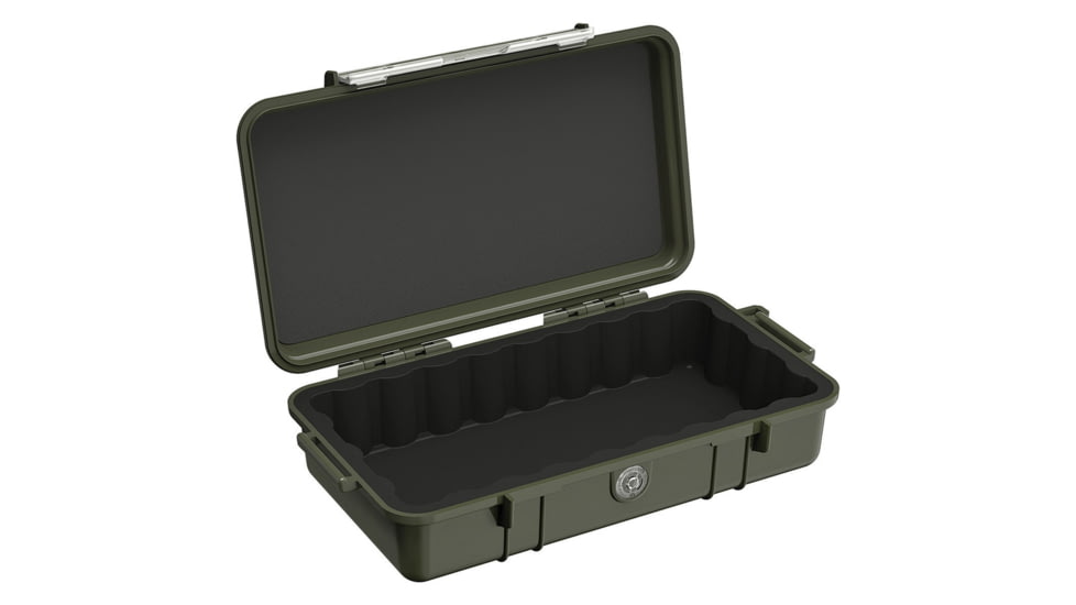 Pelican Micro Case, Interior 8.25in X 4.25in X 2.25in, OD Green, 1060ODG-BLK