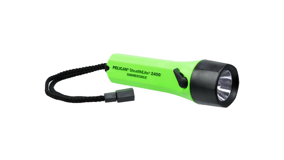 Pelican Stealthlite 2400 Xenon 4AA Flashlight, Lime Green w/ Batteries 2400C