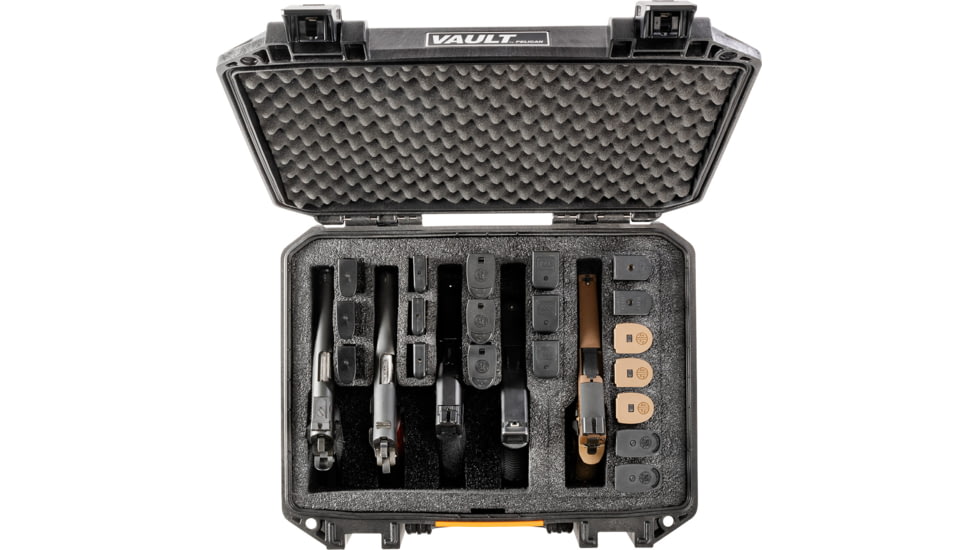 Pelican V300PF5 Vault Universal 5-Pistol Case, Black, V300, 25-044300-01