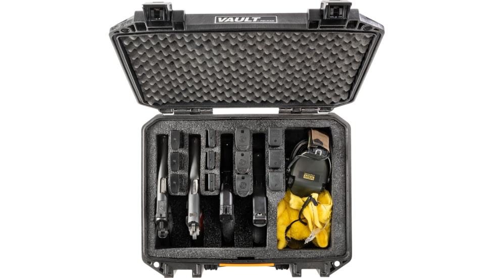 Pelican V300PF5 Vault Universal 5-Pistol Case, Black, V300, 25-044300-01
