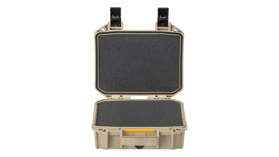 Pelican VAULT V100 Case, Small Pistol, 11x8x4.5 inch Internal Dimension, 12.28x12.03x5.16 inch External Dimension, Tan, VCV100-0020-TAN