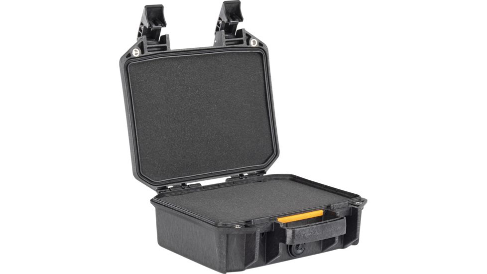 Pelican VAULT V100 Case, Small Pistol, 11x8x4.5 inch Internal Dimension, 12.28x12.03x5.16 inch External Dimension, Black, VCV100-0000-BLK