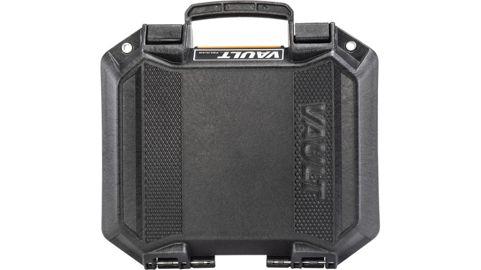 Pelican VAULT V100 Case, Small Pistol, 11x8x4.5 inch Internal Dimension, 12.28x12.03x5.16 inch External Dimension, Black, VCV100-0000-BLK