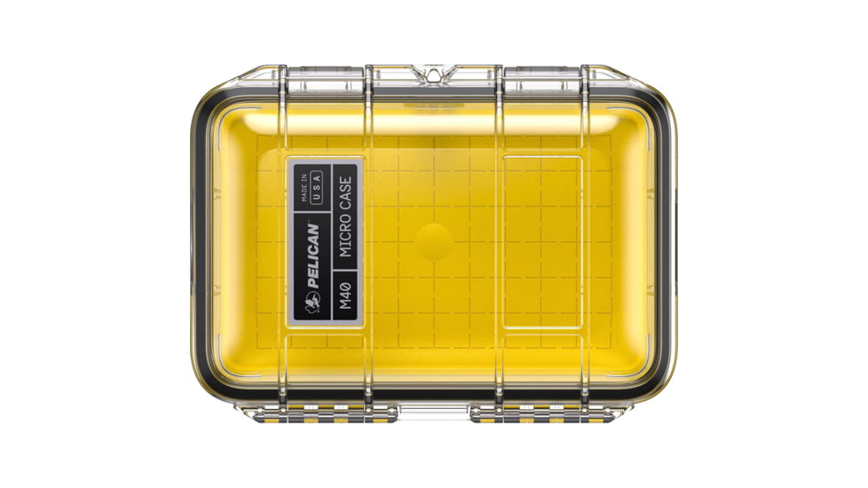 Pelican Waterproof M40 Micro Case, Yellow/Clear, 1410361