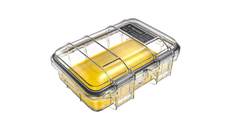 Pelican Waterproof M40 Micro Case, Yellow/Clear, 1410361