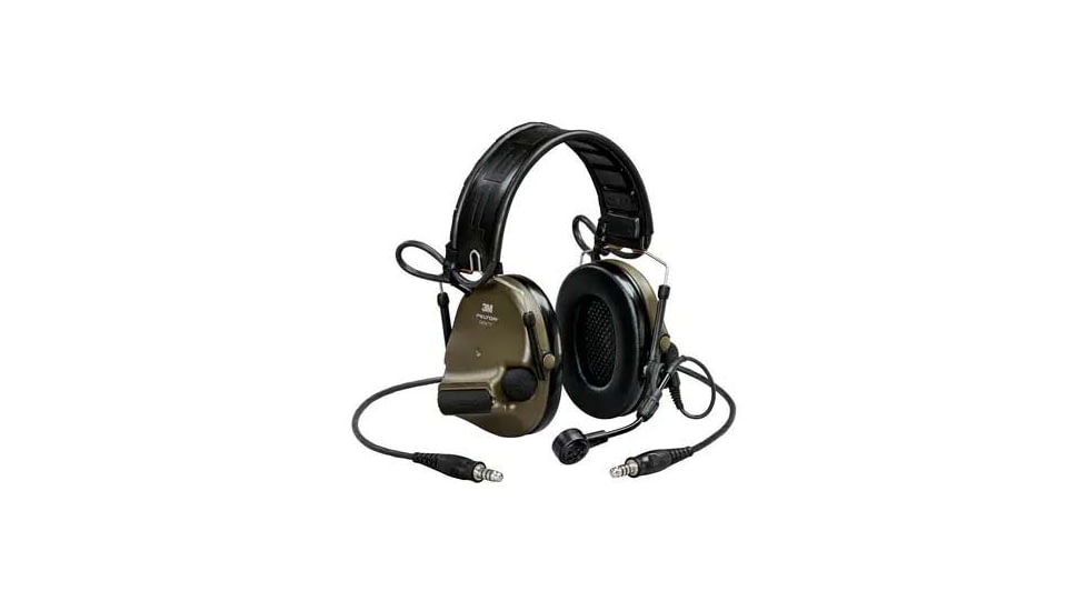 PELTOR 3M, ComTac, VI NIB Headset, Dual DL, Headband And ARC, 915 Mhz, Green, MT20H682FB-19N GNS