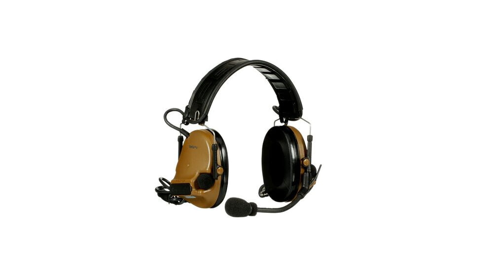 PELTOR 3M PELTOR ComTac V Headset, Foldable, Dual Lead, Standard Dynamic Mic, NATO Wiring, Coyote Brown, MT20H682FB-19 CY