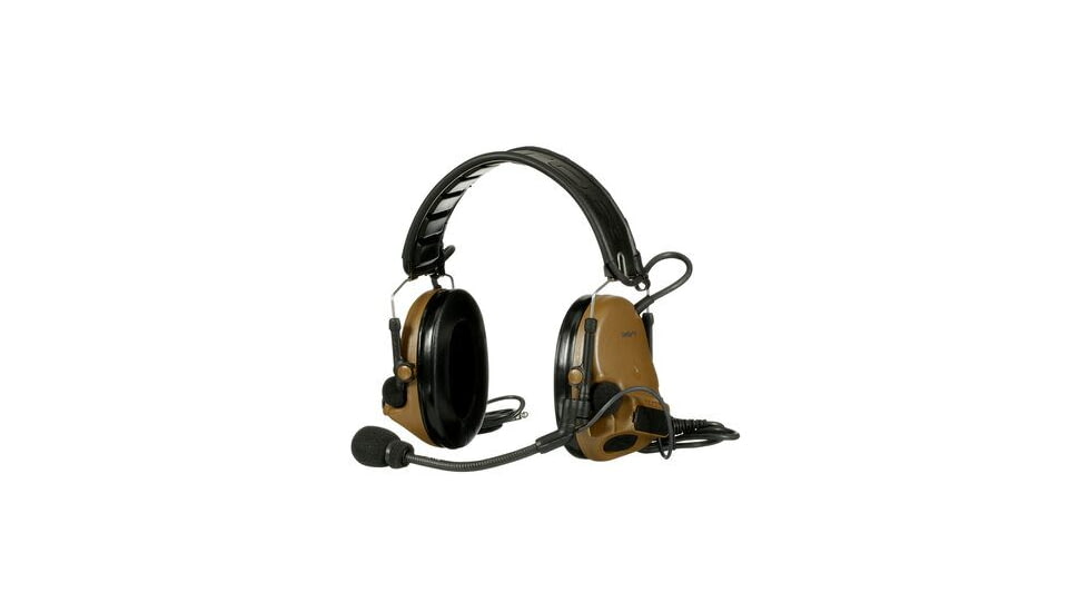 PELTOR 3M PELTOR ComTac V Headset, Foldable, Dual Lead, Standard Dynamic Mic, NATO Wiring, Coyote Brown, MT20H682FB-19 CY