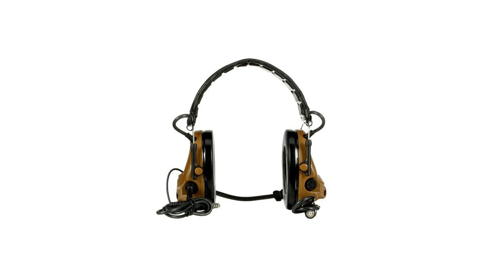 PELTOR 3M PELTOR ComTac V Headset, Foldable, Dual Lead, Standard Dynamic Mic, NATO Wiring, Coyote Brown, MT20H682FB-19 CY