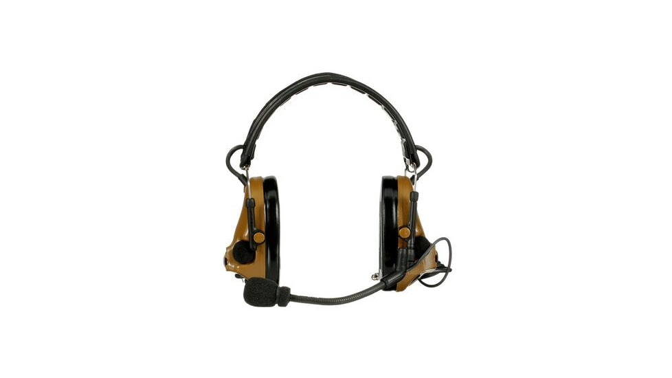 PELTOR 3M PELTOR ComTac V Headset, Foldable, Dual Lead, Standard Dynamic Mic, NATO Wiring, Coyote Brown, MT20H682FB-19 CY
