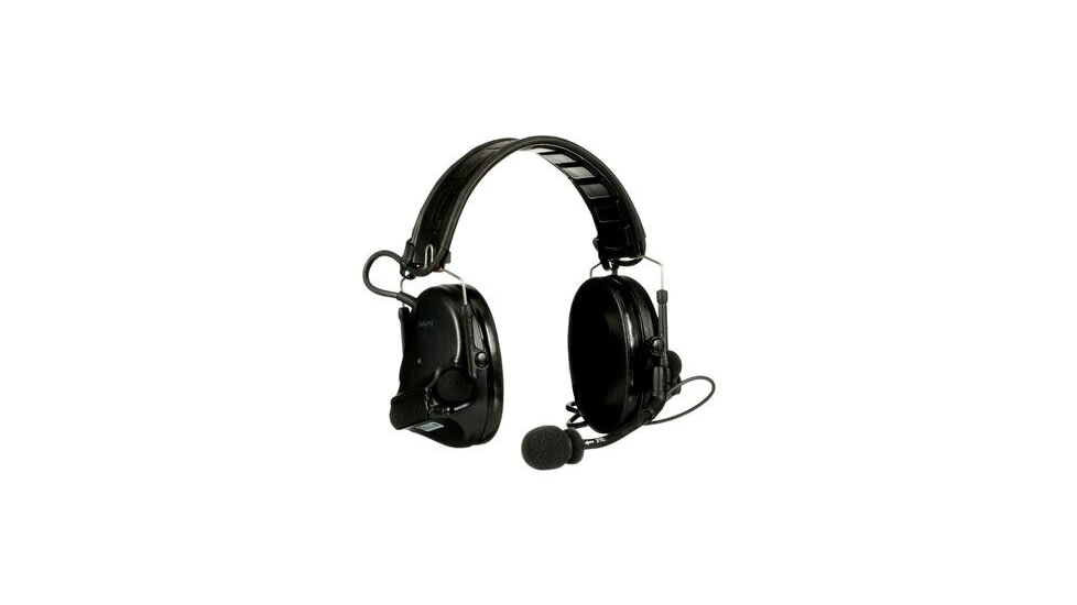 PELTOR 3M PELTOR ComTac V Headset, Foldable, Single Lead, Standard Dynamic Mic, NATO Wiring, Black, MT20H682FB-47 SV