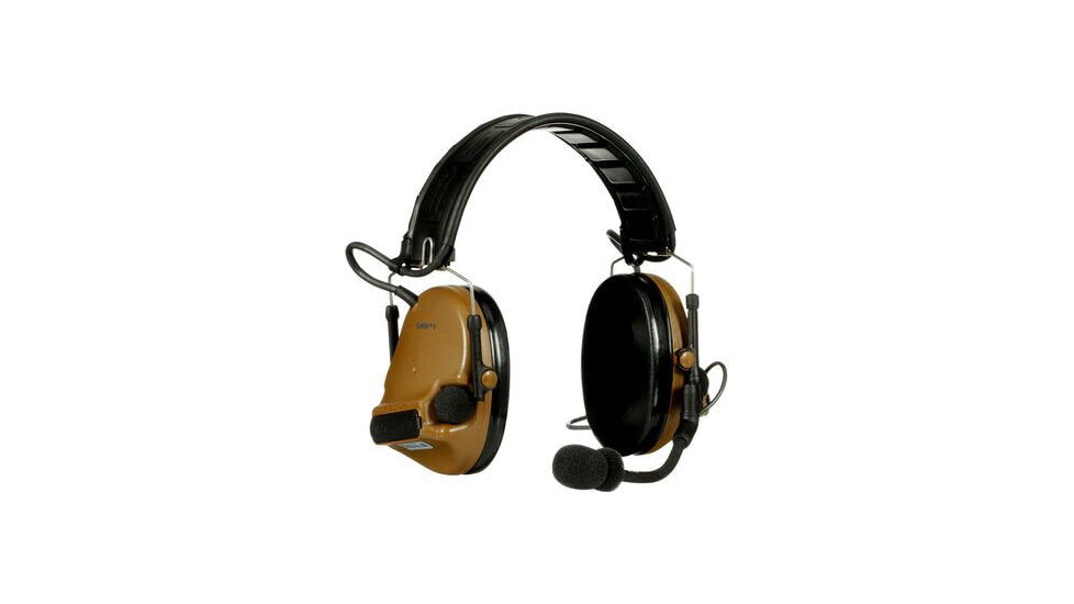 PELTOR 3M PELTOR ComTac V Headset, Foldable, Single Lead, Standard Dynamic Mic, NATO Wiring, Coyote Brown, MT20H682FB-47 CY