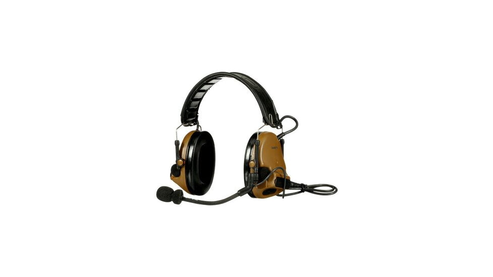 PELTOR 3M PELTOR ComTac V Headset, Foldable, Single Lead, Standard Dynamic Mic, NATO Wiring, Coyote Brown, MT20H682FB-47 CY