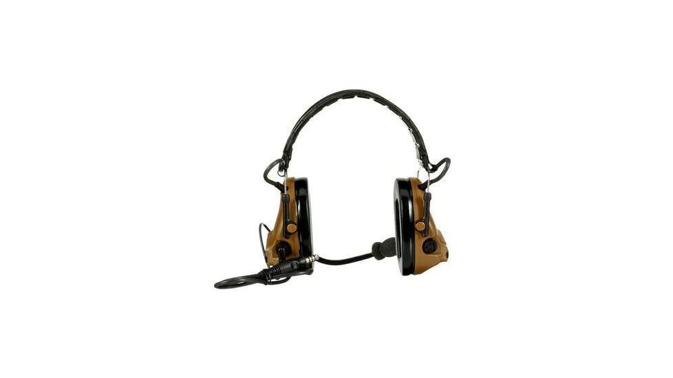 PELTOR 3M PELTOR ComTac V Headset, Foldable, Single Lead, Standard Dynamic Mic, NATO Wiring, Coyote Brown, MT20H682FB-47 CY