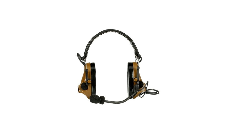 PELTOR 3M PELTOR ComTac V Headset, Foldable, Single Lead, Standard Dynamic Mic, NATO Wiring, Coyote Brown, MT20H682FB-47 CY