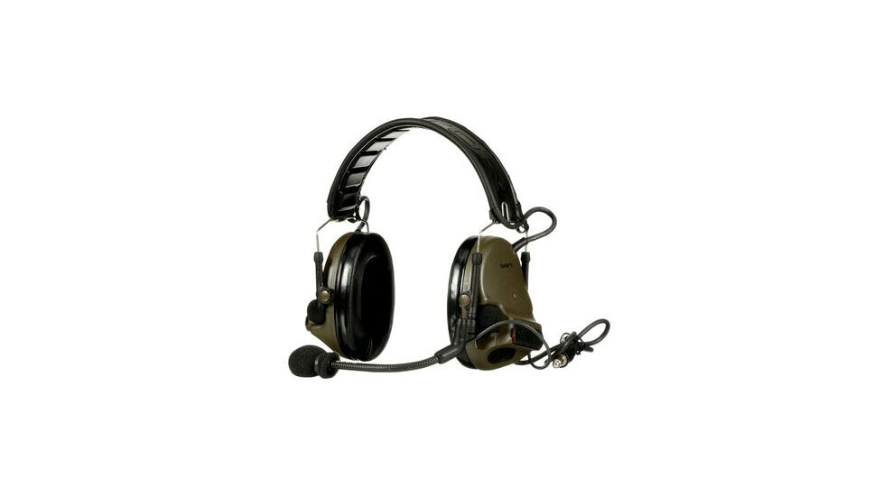 PELTOR 3M PELTOR ComTac V Headset, Foldable, Single Lead, Standard Dynamic Mic, NATO Wiring, O.D. Green, MT20H682FB-47 GN