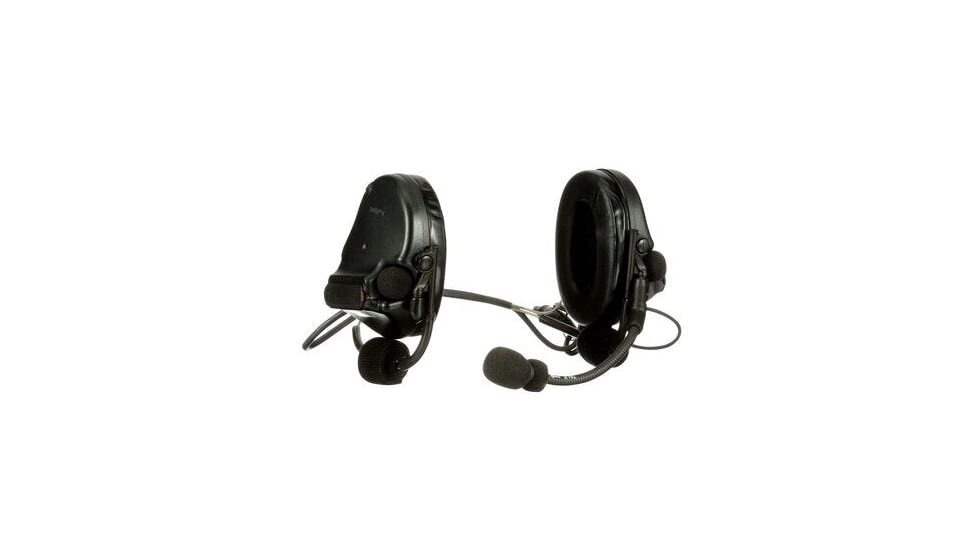 PELTOR 3M PELTOR ComTac V Headset, Neckband, Single Lead, Standard Dynamic Mic, NATO Wiring, Black, MT20H682BB-47 SV