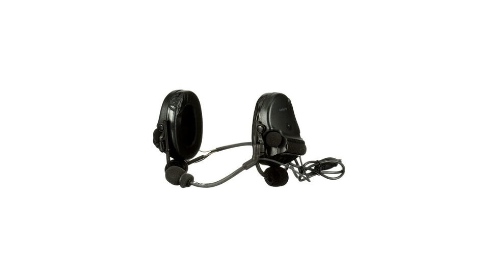 PELTOR 3M PELTOR ComTac V Headset, Neckband, Single Lead, Standard Dynamic Mic, NATO Wiring, Black, MT20H682BB-47 SV