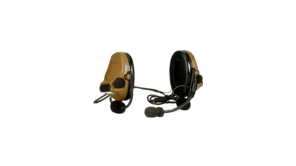 PELTOR 3M PELTOR ComTac V Headset, Neckband, Single Lead, Standard Dynamic Mic, NATO Wiring, Coyote Brown, MT20H682BB-47 CY