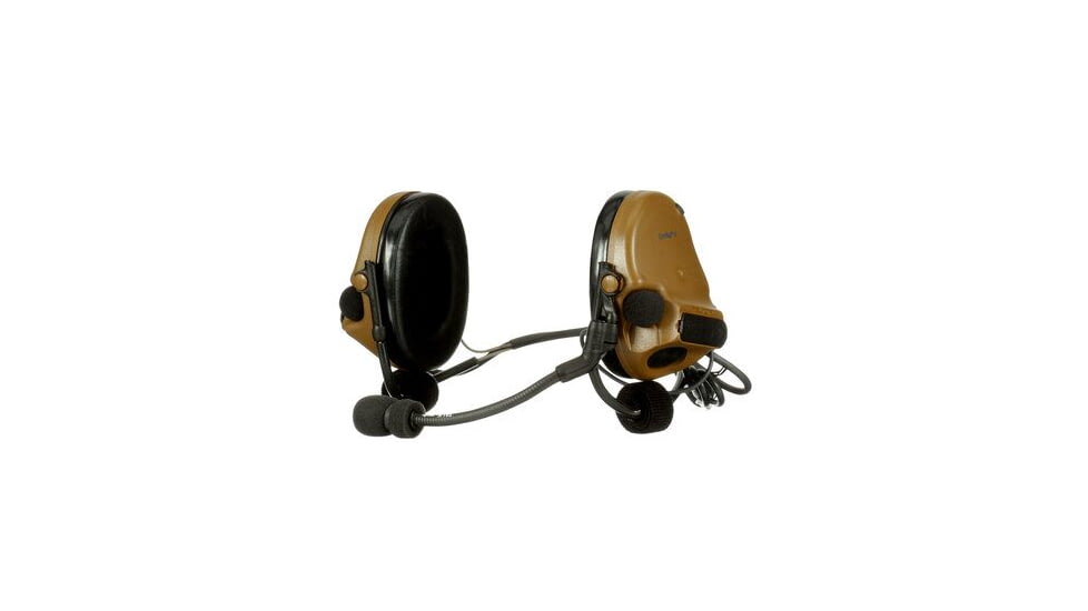 PELTOR 3M PELTOR ComTac V Headset, Neckband, Single Lead, Standard Dynamic Mic, NATO Wiring, Coyote Brown, MT20H682BB-47 CY