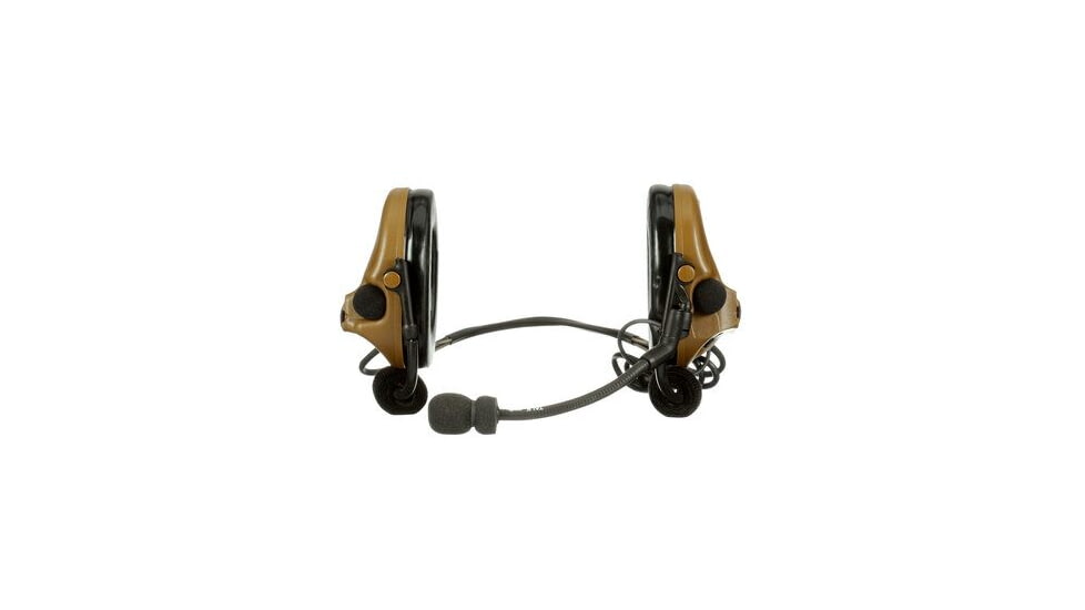PELTOR 3M PELTOR ComTac V Headset, Neckband, Single Lead, Standard Dynamic Mic, NATO Wiring, Coyote Brown, MT20H682BB-47 CY