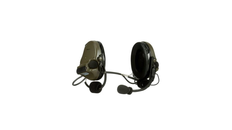PELTOR 3M PELTOR ComTac V Headset, Neckband, Single Lead, Standard Dynamic Mic, NATO Wiring, O.D. Green, MT20H682BB-47 GN