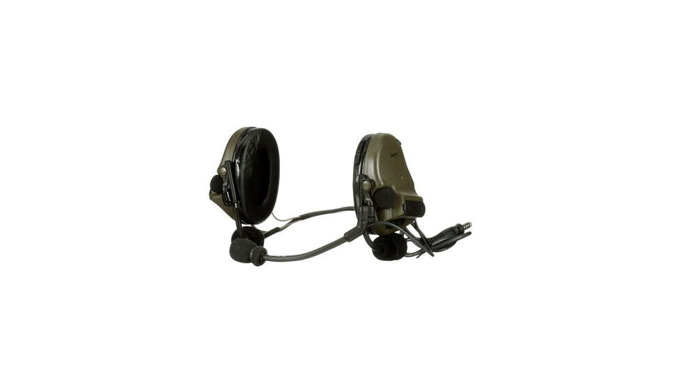 PELTOR 3M PELTOR ComTac V Headset, Neckband, Single Lead, Standard Dynamic Mic, NATO Wiring, O.D. Green, MT20H682BB-47 GN