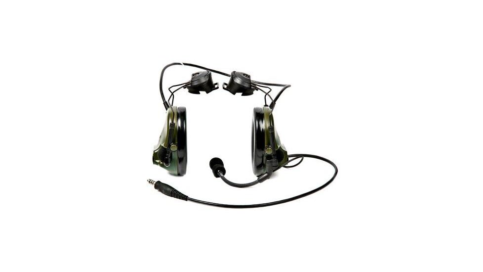 PELTOR ComTac ACH ARC Communication Headset MT17H682P3AD-49 FG, Dual Comm, 20in Straight Single Downlead, Foliage Green, 1 ea/cs