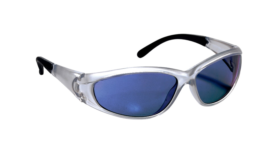 Peltor Safety Glasses, Blue Mirror Lenses, Silver Frame 96838