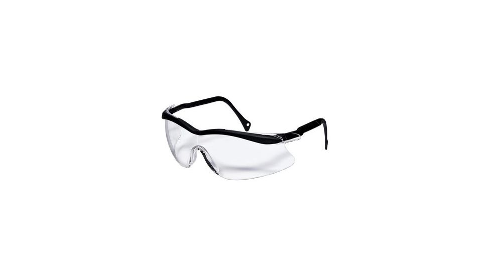 Peltor Tekk Protection Sports-Inspired Safety Eyewear,Wraparound Design,Black Frame, Clear Lens,Case of 10 90970-00001T