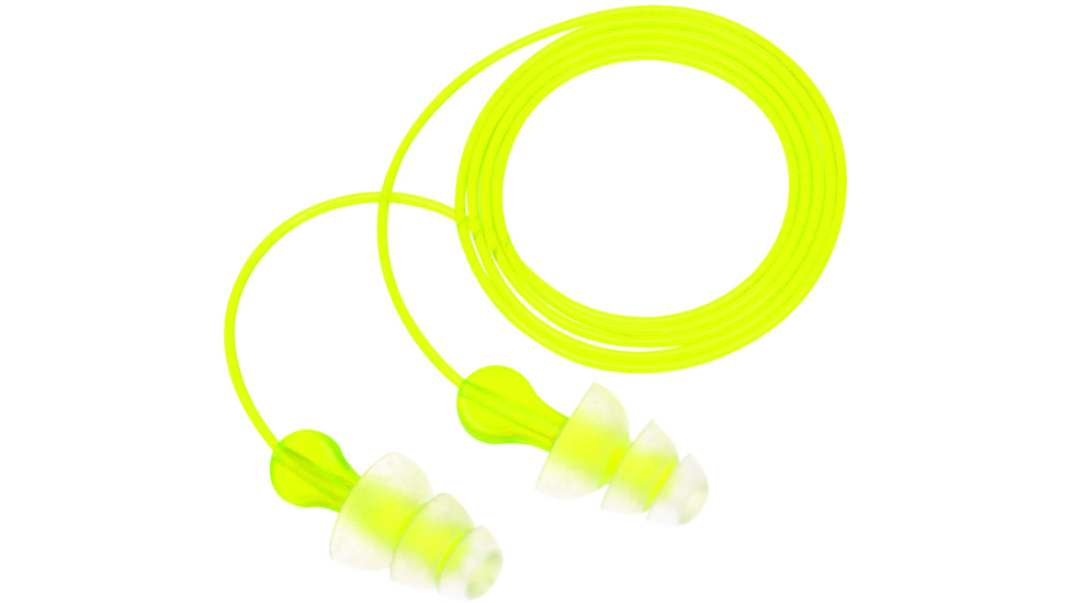 Peltor Tri-Flange Earplugs, Corded P3000