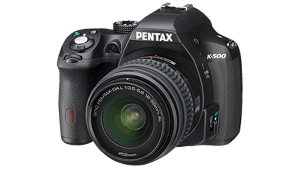 Pentax K-500 Digital SLR Camera with 18-55mm and f-3.5-5.6 Lens, Black 15507