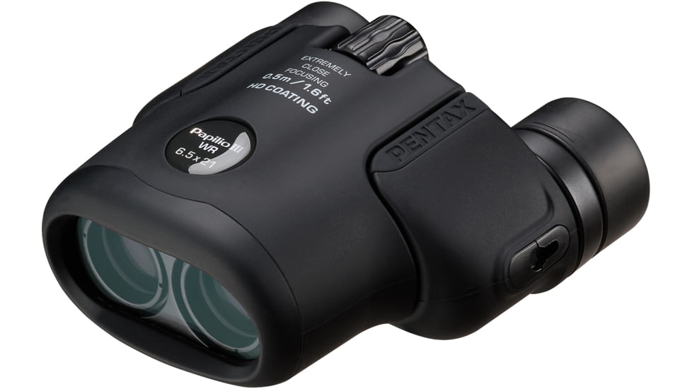 Pentax Papilio III WR 6.5x21mm Porro Prism Binocular, Black, 62014