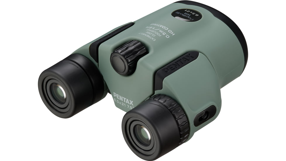 Pentax Papilio III WR 6.5x21mm Porro Prism Binocular, Olive, 62015
