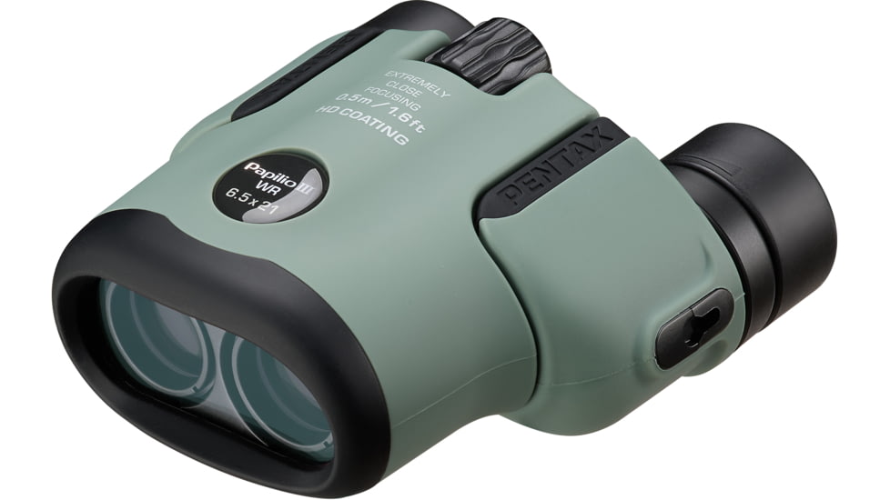 Pentax Papilio III WR 6.5x21mm Porro Prism Binocular, Olive, 62015