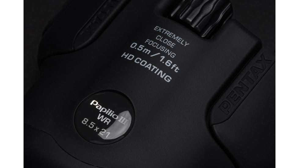 Pentax Papilio III WR 8.5x21mm Porro Prism Binocular, Black, 62016