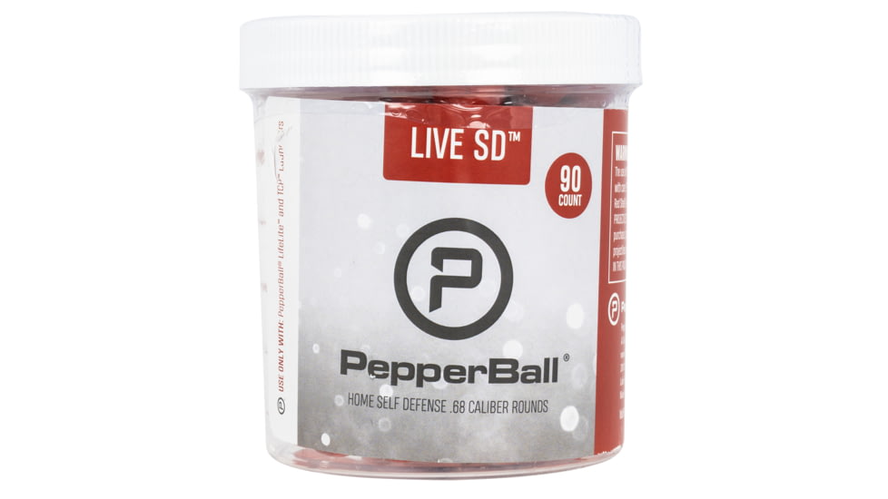 PepperBall 102060351 Live SD Pepperballs Pava .09 Oz Red 90 Rds