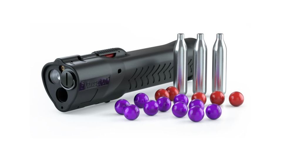 PepperBall LifeLite OpticsPlanet Kit, LifeLight Launcher, 350 Lumen LED, 15 Inert Practice Projectiles, 2 x CR123A Batteries, Lanyard, Black, 705-01-0283