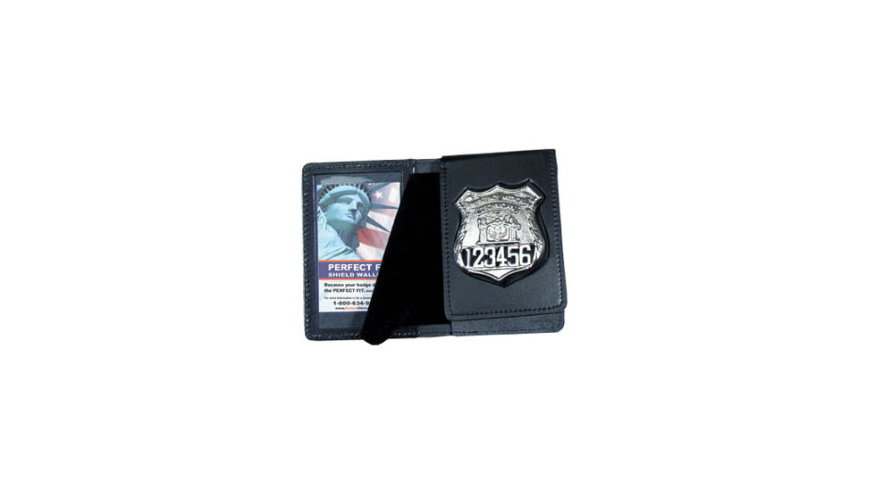 Duty Leather Flip Out Badge &amp; Single ID Case - 3.25''x4.75''