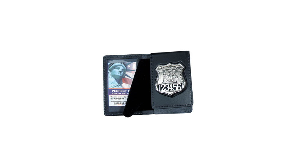 Duty Leather Flip Out Badge &amp; Single ID Case - 3.38''x4.50''