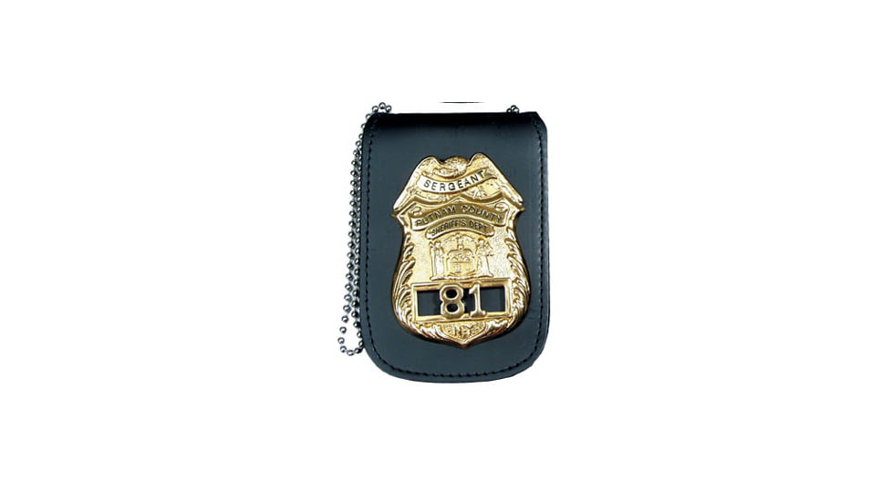 Universal Badge &amp; ID Holder w/ Chain &amp; Pocket - 2.50''x3.25''