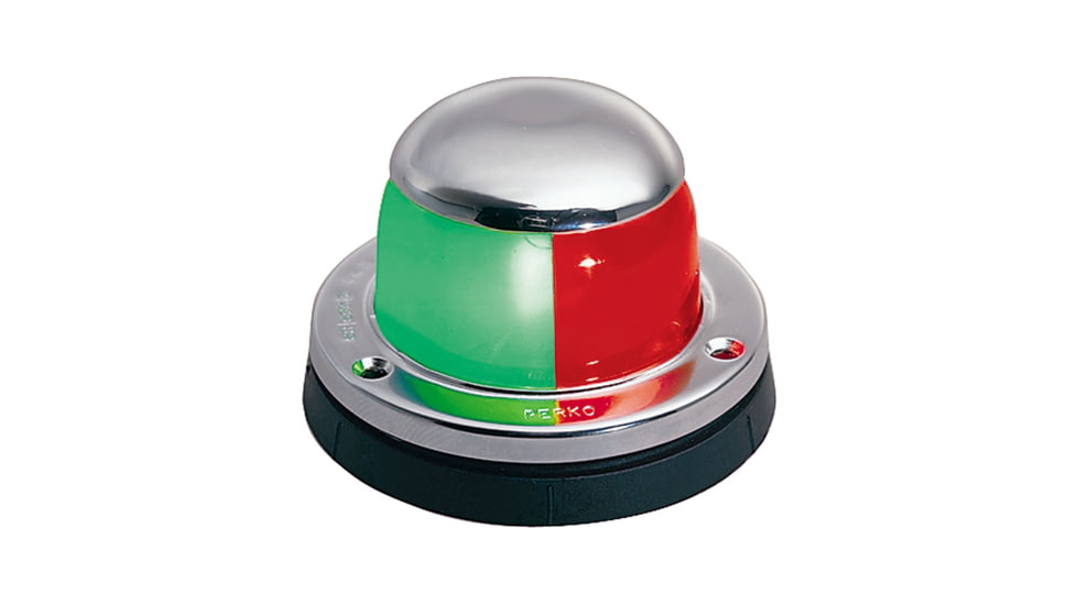 Perko Bi-Color Bow Light Horizontal Mount Chrome Plated MADE IN THE USA 12V 39210