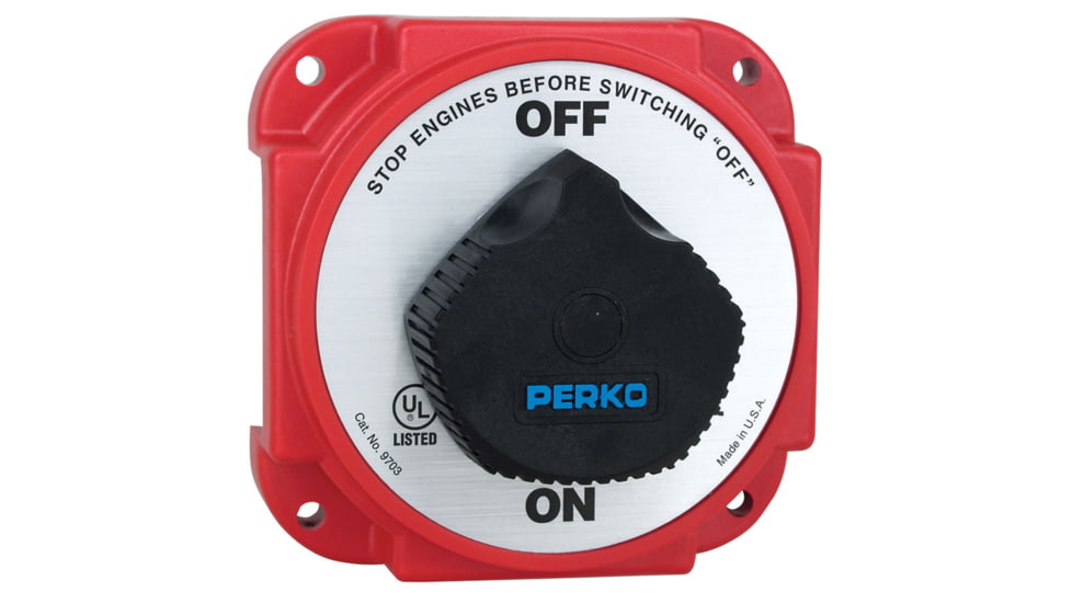 Perko Heavy Duty Battery Disconnect Switch w/ Alternator Field Disconnect 9703DP 33125