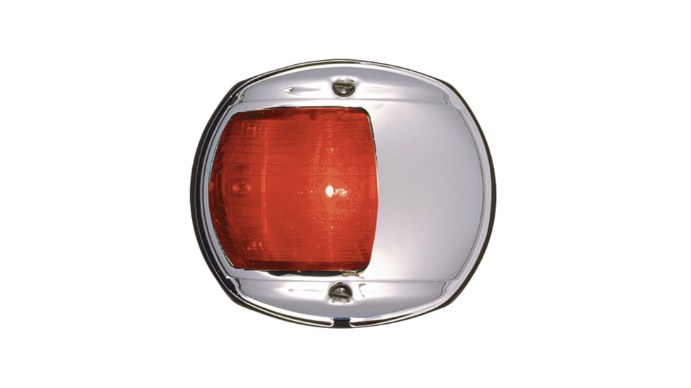 Perko LED Side Light w/ Housing, 12V, Chrome Plated Housing, Red, 0170MP0DP3